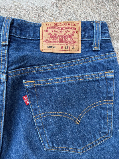 90’s Levi’s 501xx STF Indigo Raw Denim Jeans USA (Men’s 30x29 / Women’s 28)