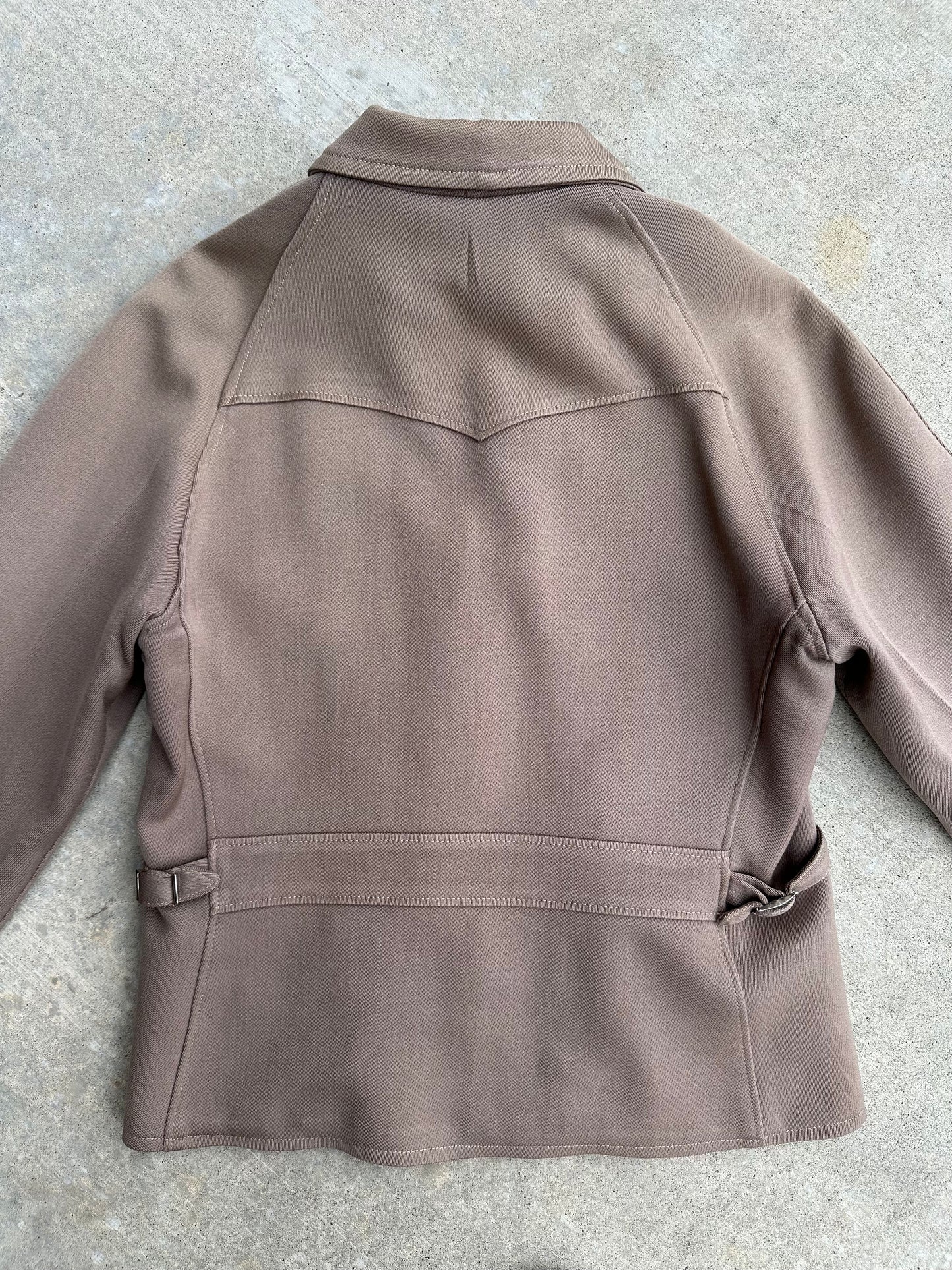 RARE 40’s Wool Gabardine Western Raglan Zip-Up Jacket (Unisex S)