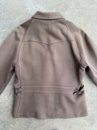 RARE 40’s Wool Gabardine Western Raglan Zip-Up Jacket (Unisex S)