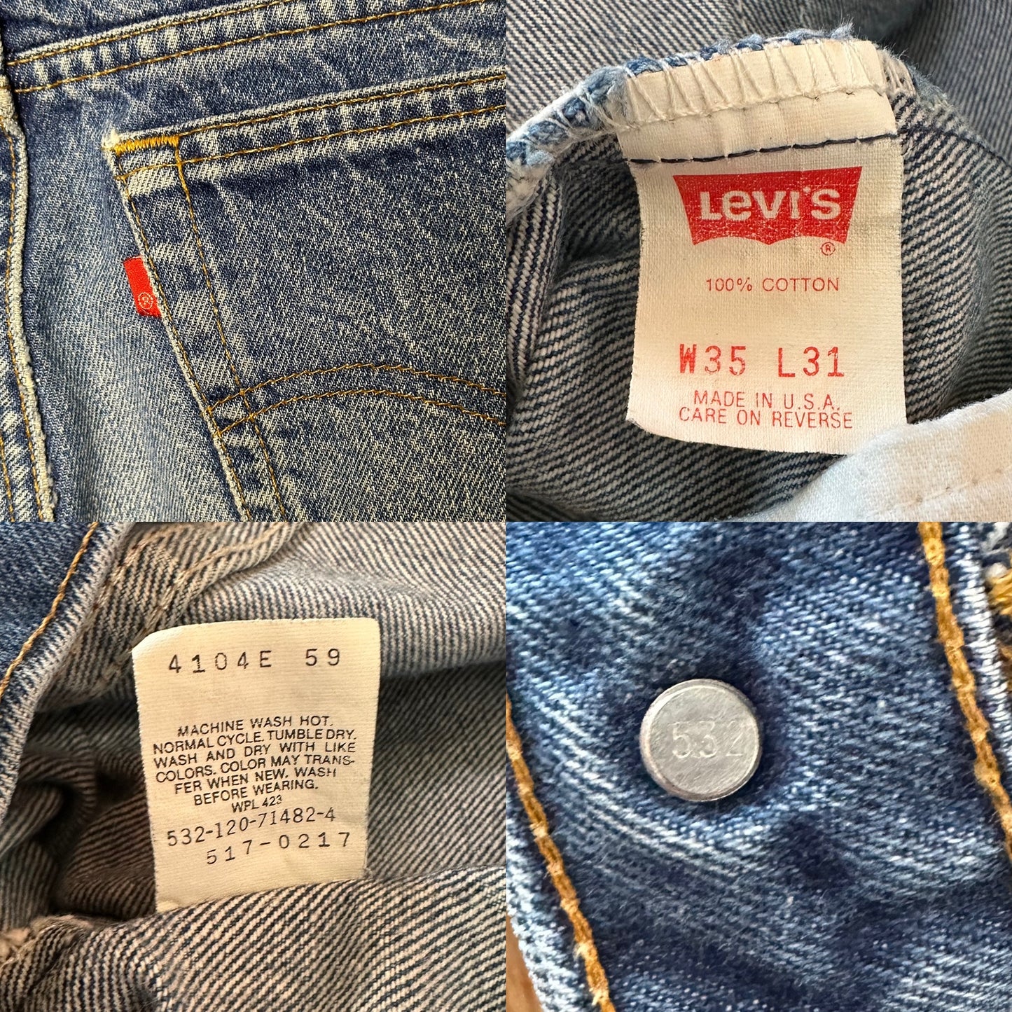 80’s Levi’s 517 Red Tab Boot Cut USA Jeans (34x30)