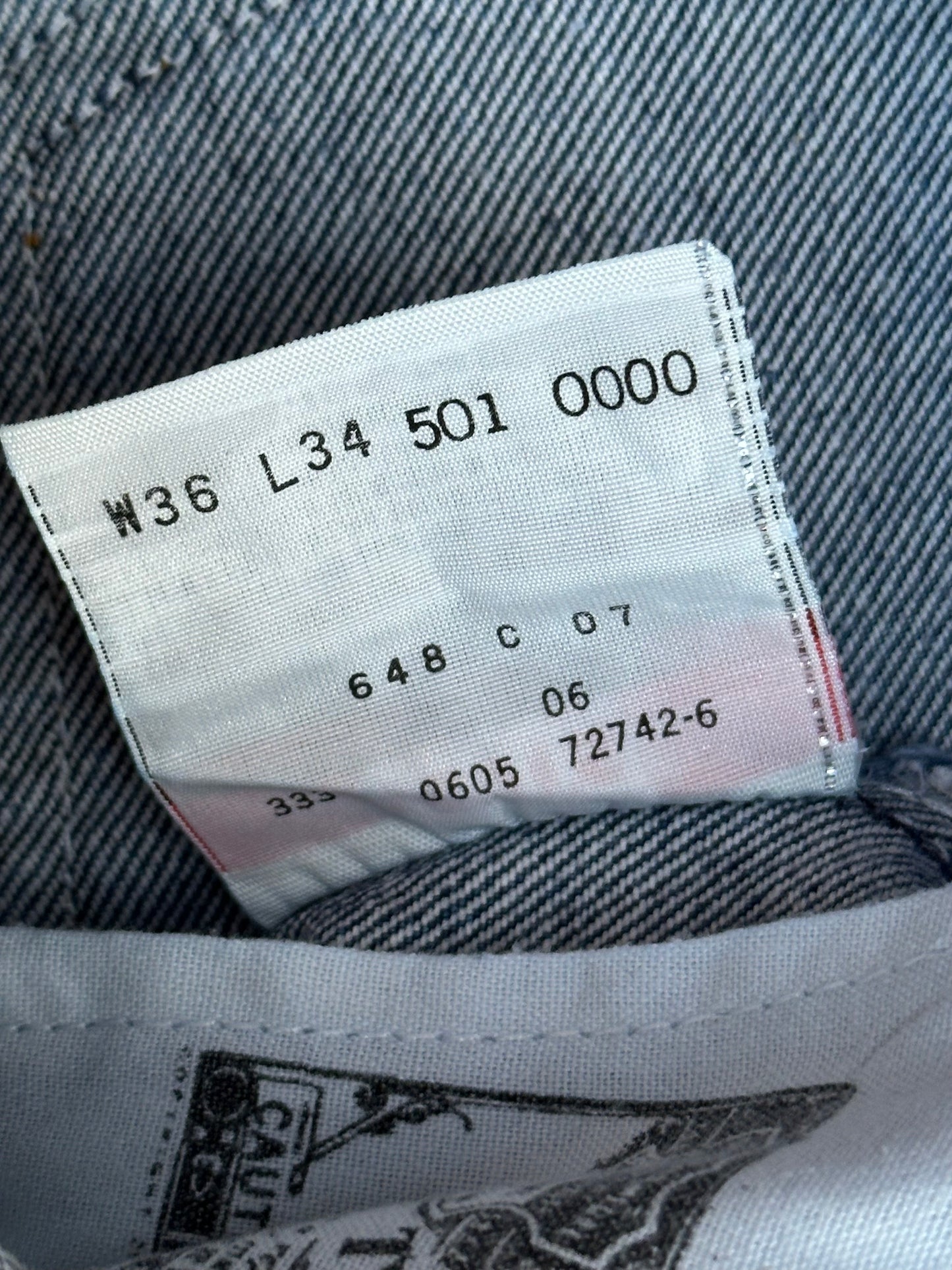 Y2K Levi’s 501xx STF Raw Dark Wash Denim Jeans (Men’s 34x30 / Women’s 32)