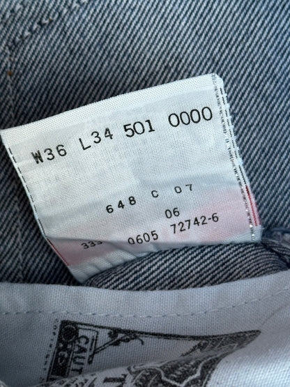 Y2K Levi’s 501xx STF Raw Dark Wash Denim Jeans (Men’s 34x30 / Women’s 32)