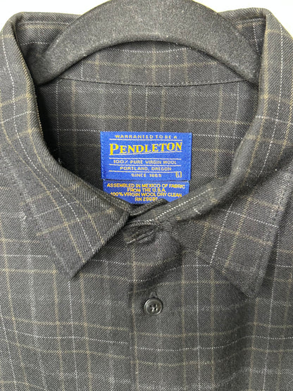 90’s Pendleton Wool Pinstripe Plaid Button-Down Shirt (Men’s L/XL)