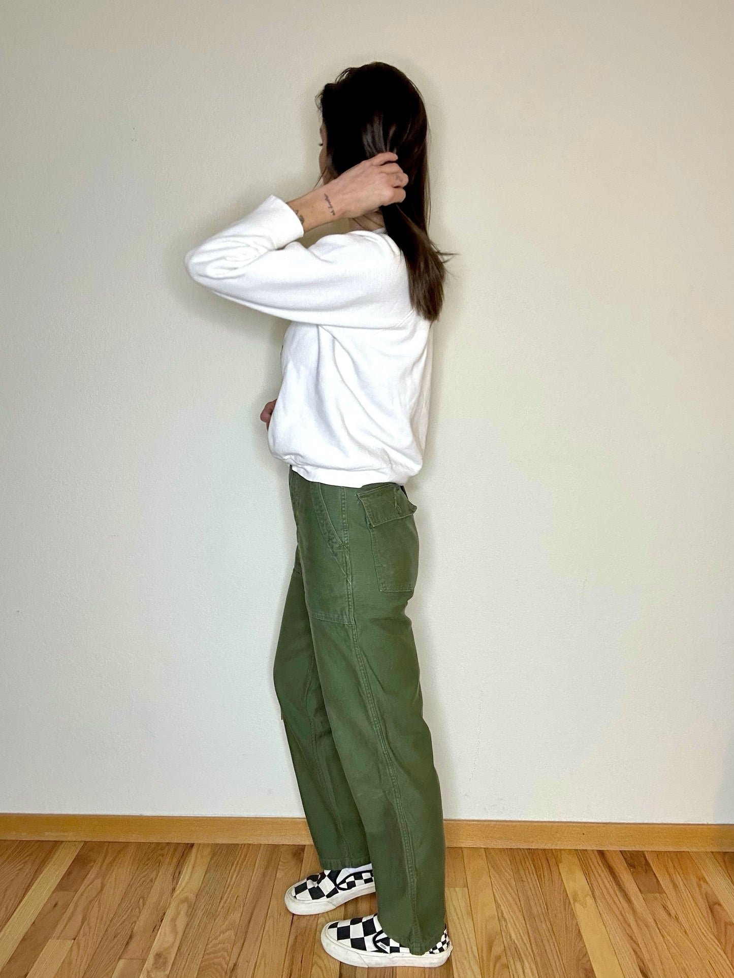 50’s US Army OG-107 Field Pants 1st Pattern (Unisex Small)