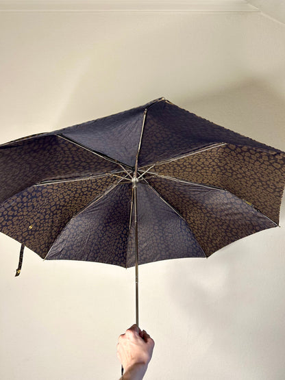 70’s Fendi Leopard Print Packable Umbrella