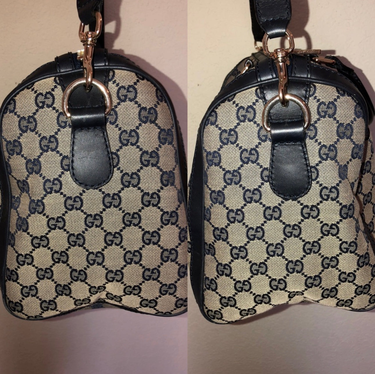Y2K Gucci Monogram GG Web XL Boston Crossbody Bag