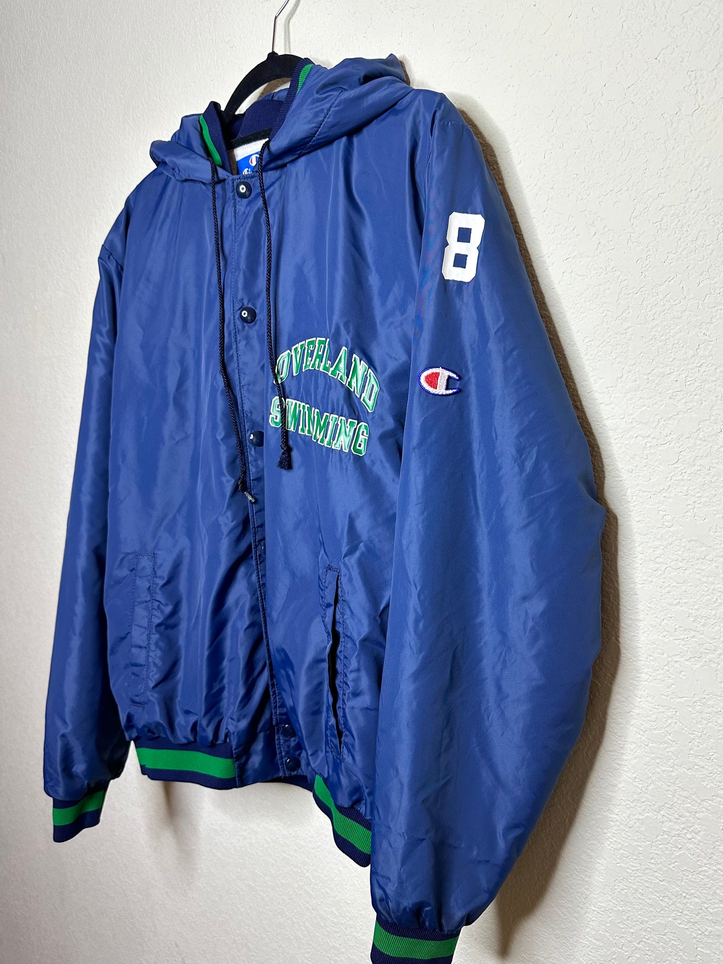 80’s CHAMPION Hooded Insulated Bomber Jacket (Unisex L)