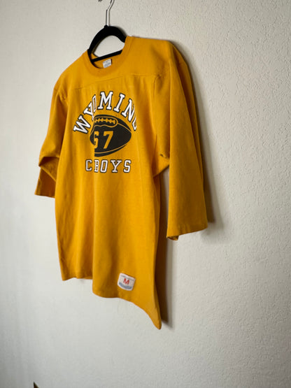 60’s Champion Knitwear Wyoming Cowboys Football Cotton Jersey Tee (Unisex M)