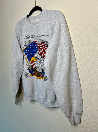 90’s Raglan “We The People” USA Sweatshirt (Unisex L)