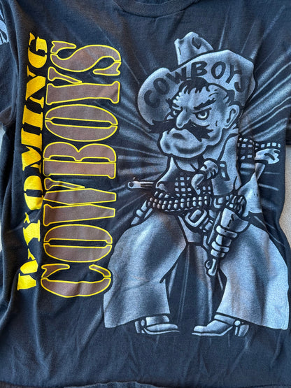 Rare 90’s Wyoming Cowboys Pistol Pete AOP Tee (Unisex L/XL)