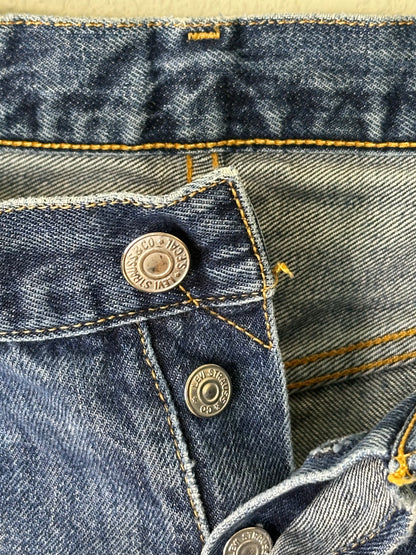 60’s Model - 90’s Vintage LEVI’S Big E 501 Redline Selvedge Jeans USA (33x31.5)