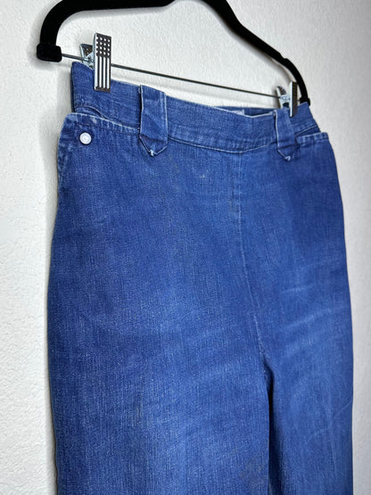 50’s LEVI’S Big E Side Zip Shorthorn Denim Pants (Women’s 34)