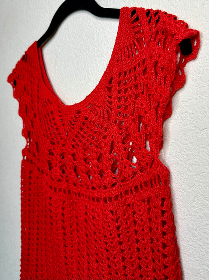 60’s Handmade Crochet Knit Dress (O/S)
