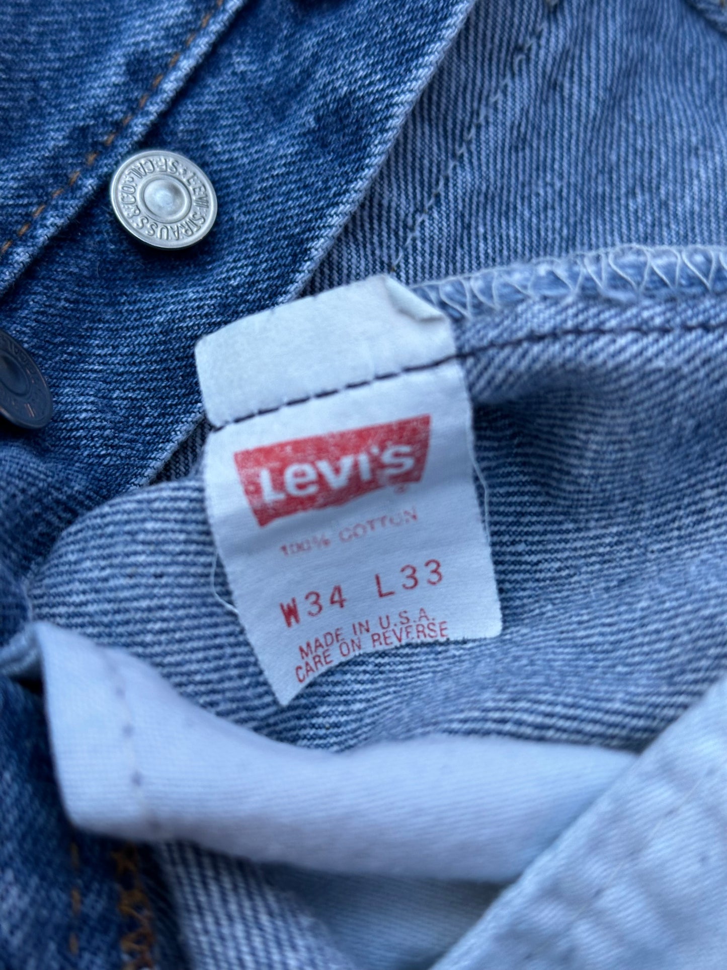 80’s Levi’s 501xx STF Raw Denim Jeans USA (Men’s 31x30 / Women’s 29)