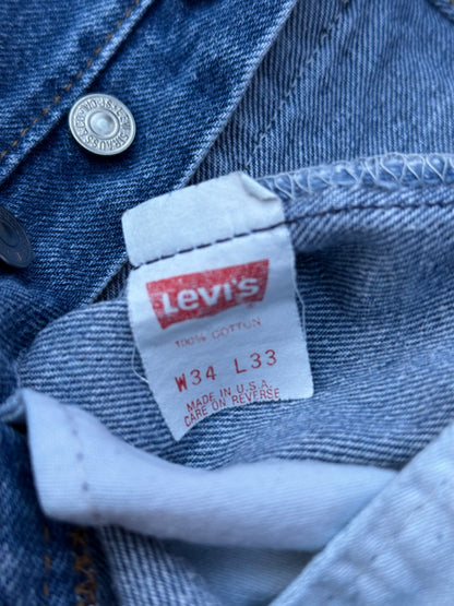 80’s Levi’s 501xx STF Raw Denim Jeans USA (Men’s 31x30 / Women’s 29)