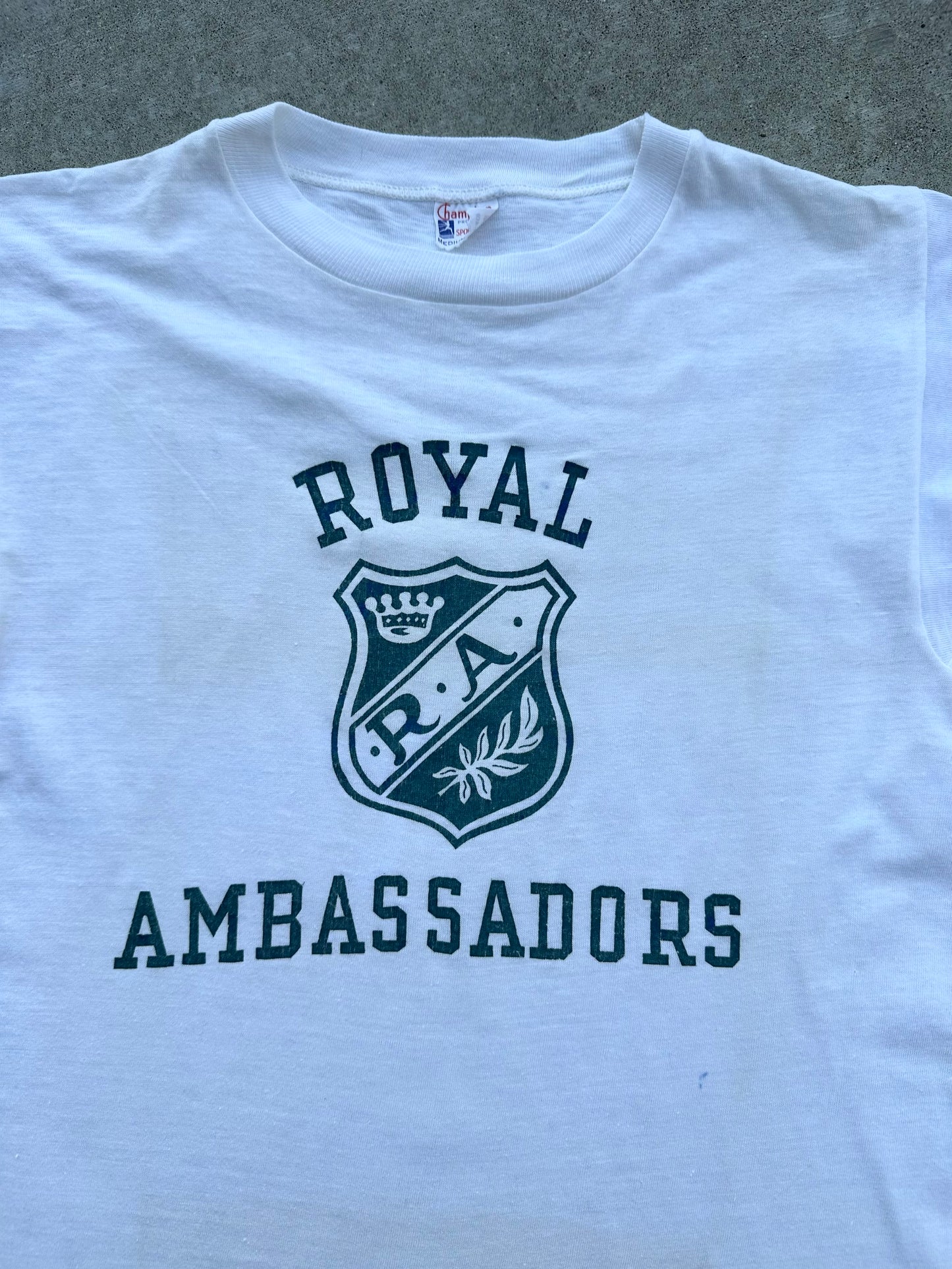 50’s Deadstock Champion “Running Man” Royal Ambassadors Single Stitch Tee (Unisex S)