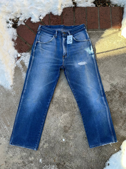 80’s-90’s Rustler Great Fades Distressed Crop Jeans (Men’s 31x27 / Women’s 30)