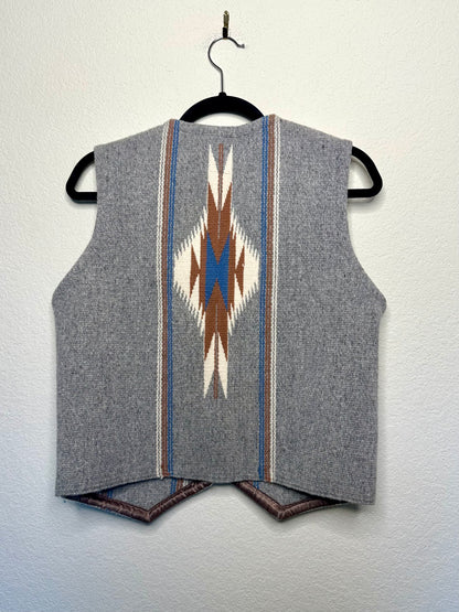 1980’s Ortega’s Chimayo Hand Woven Wool Blanket Vest (Women’s M)