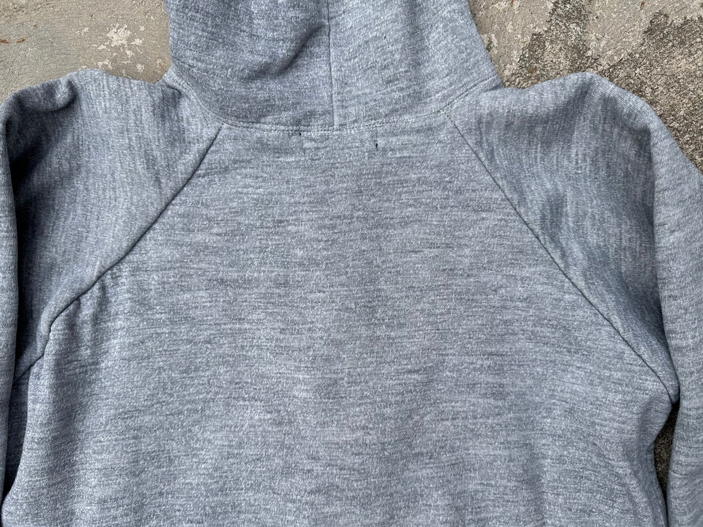 70s Double Face Thermal Lined Raglan Zip-Up Hoodie (Unisex M)