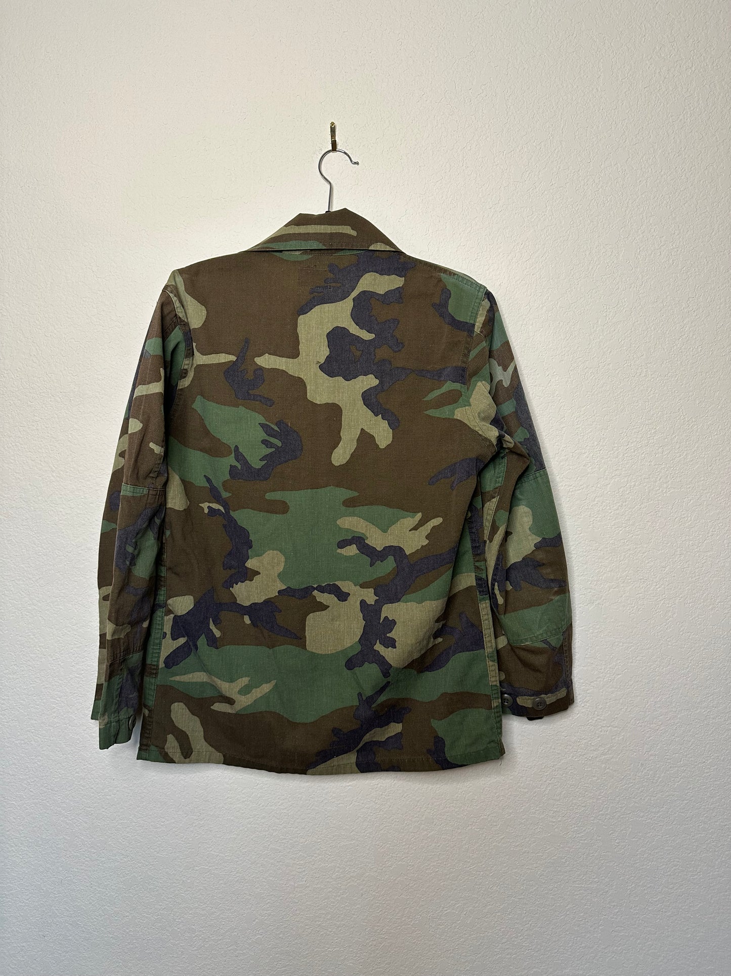 80’s Military Woodland Camo Field Jacket (M)