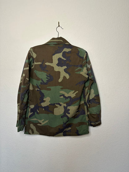 80’s Military Woodland Camo Field Jacket (M)