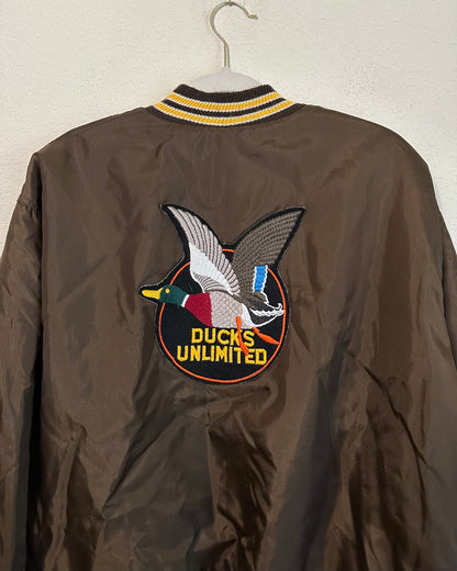 90’s Wyoming Ducks Unlimited Insulated Nylon Bomber Jacket (Unisex XL)