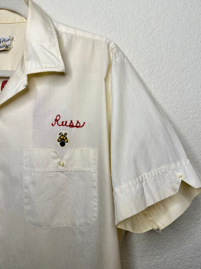 50’s Custom Standard of Texas Oil Chainstitch Pima Cotton Bowling Shirt (Unisex M)