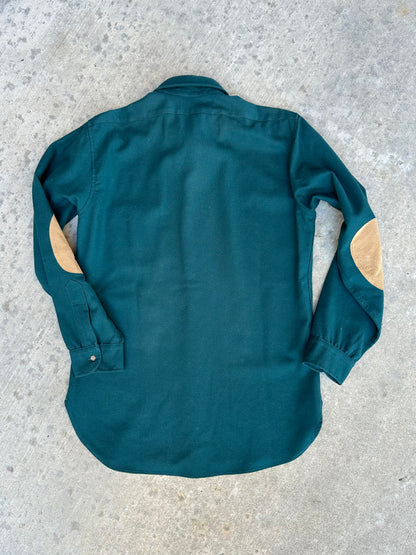 70’s Pendleton Suede Patch Solid Wool Shirt (Men’s M)