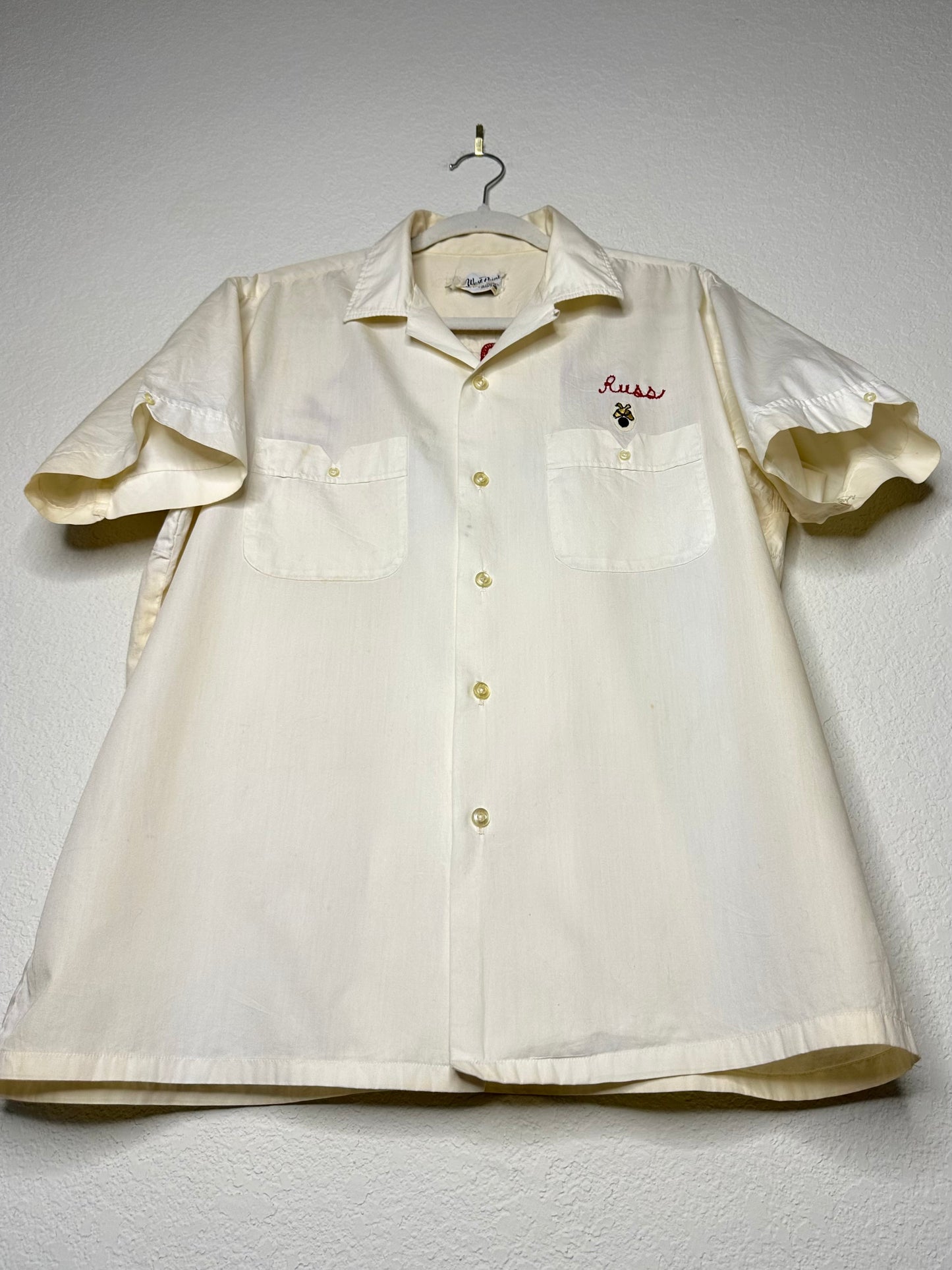 50’s Custom Standard of Texas Oil Chainstitch Pima Cotton Bowling Shirt (Unisex M)