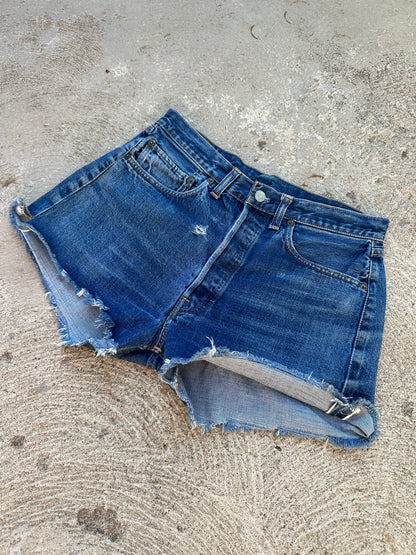 60’s LEVI’S BIG E Redline Selvedge Denim Cutoff Shorts (31” / Modern 29)