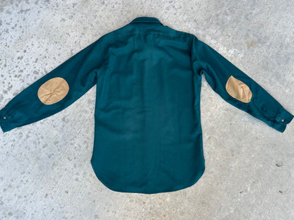 70’s Pendleton Suede Patch Solid Wool Shirt (Men’s M)