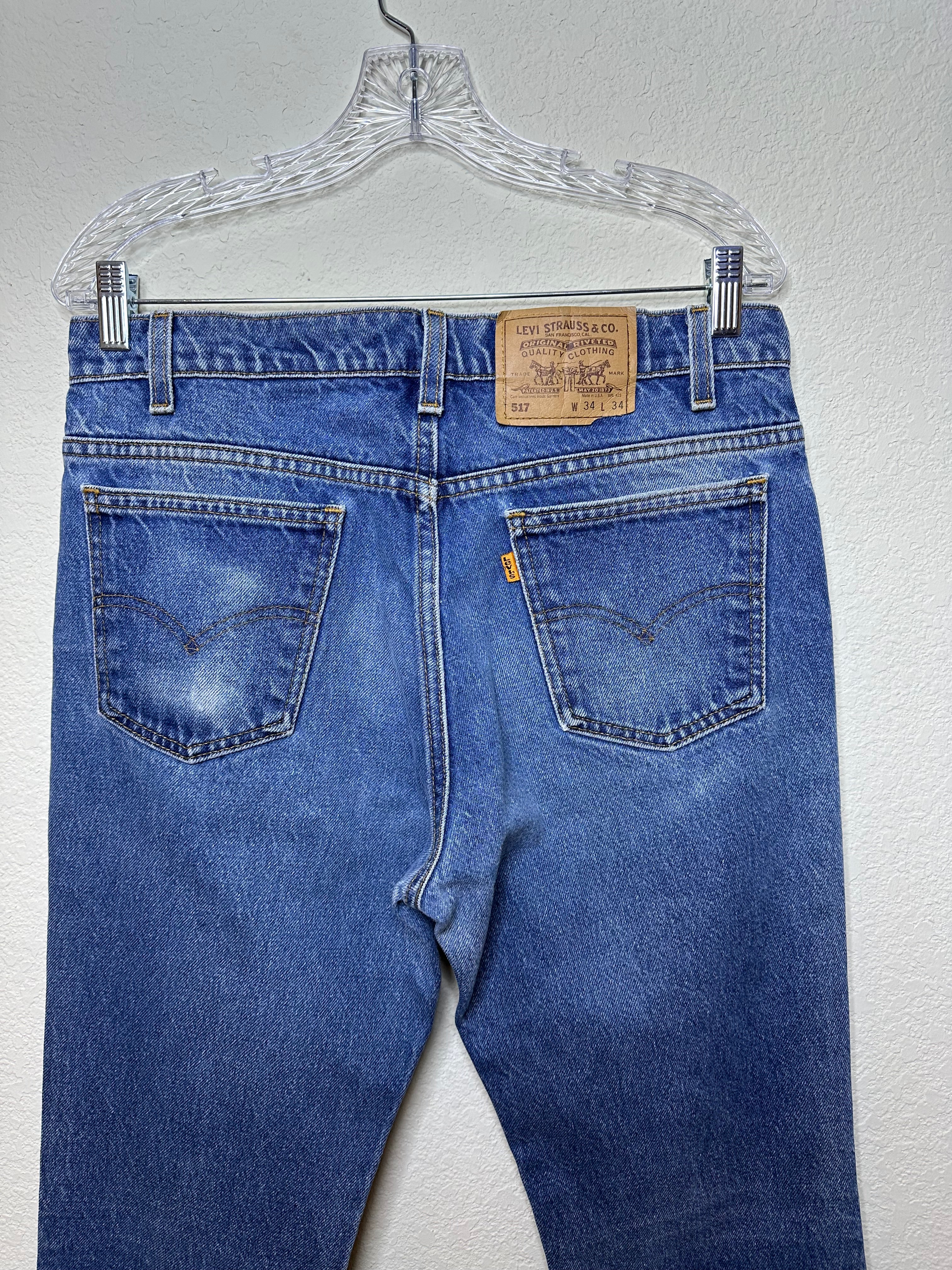 90'S　Levi's 517 orange tab USA リーバイス517 Vintage 90's Levis 517 Jeans Mens Size 38x34 Bootcut Orange