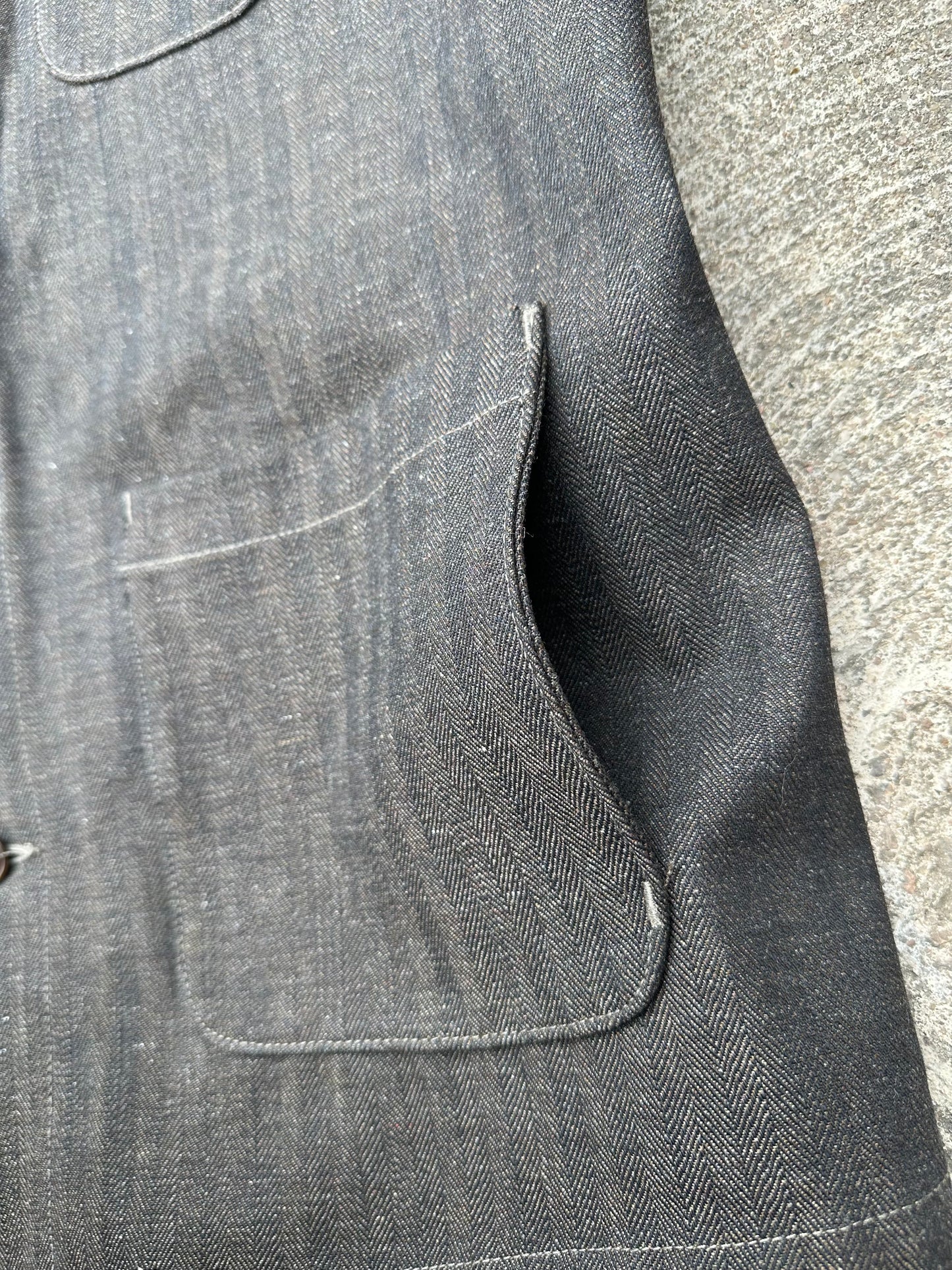 Epaulet Doyle HBT Japanese Denim Workwear Chore Jacket (Unisex L)