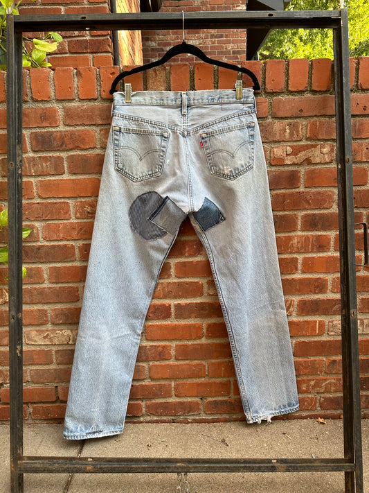 Custom Patchwork Levi’s 501’s