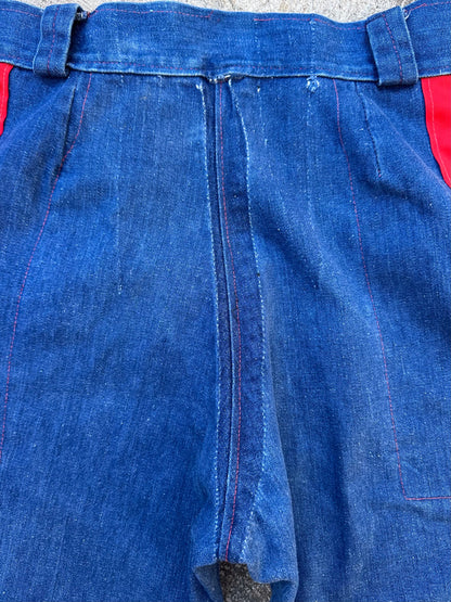 Rare 70’s Handmade Denim Motocross Racing Pants (34x30)