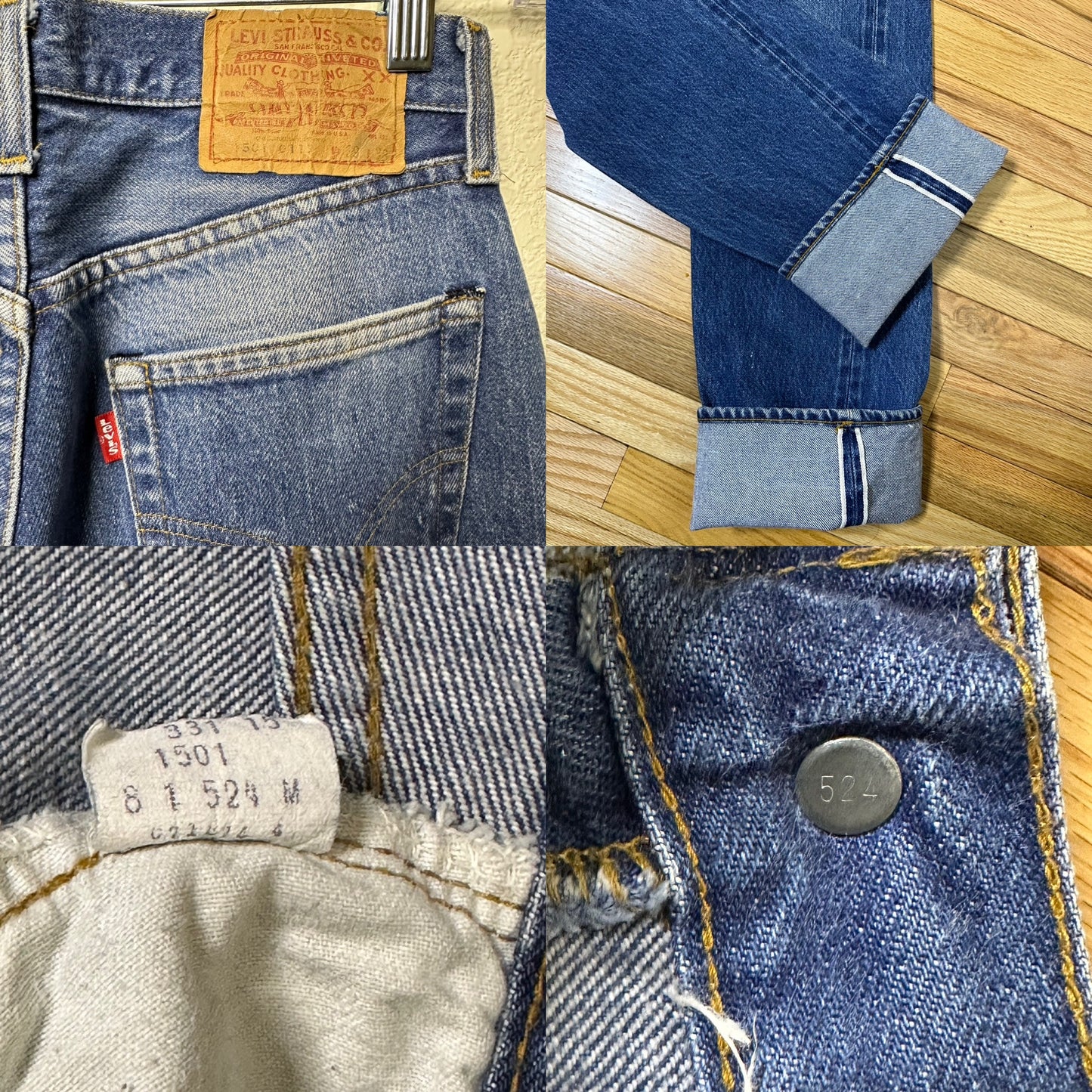 80’s Vintage LEVI’S 501 USA Redline Selvedge Jeans (28x34 / Modern 2/4)