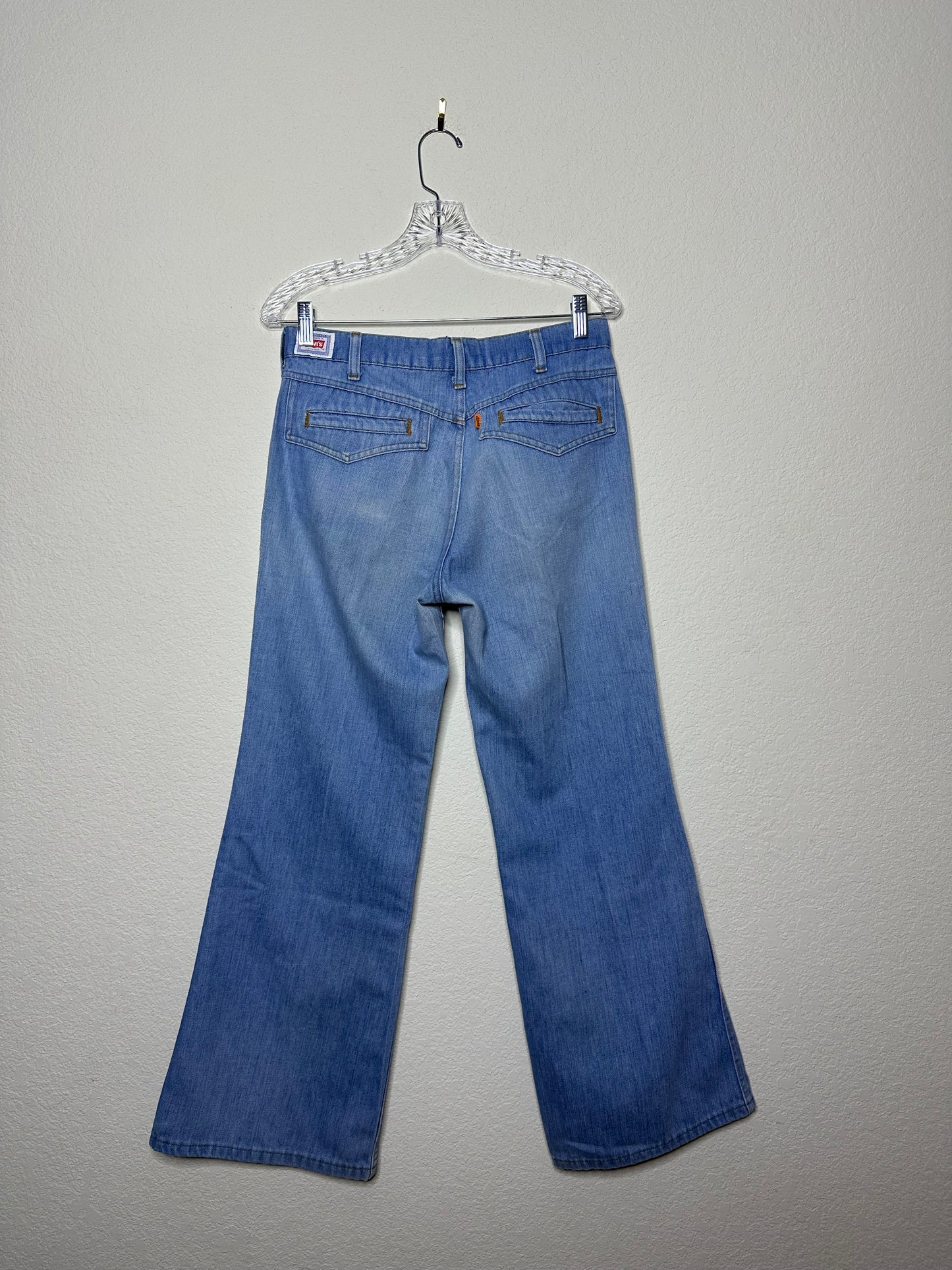 Rare 70’s Levi’s Orange Tab Soft Cotton Bell Flare Denim Trousers (30x29 / Modern 6)