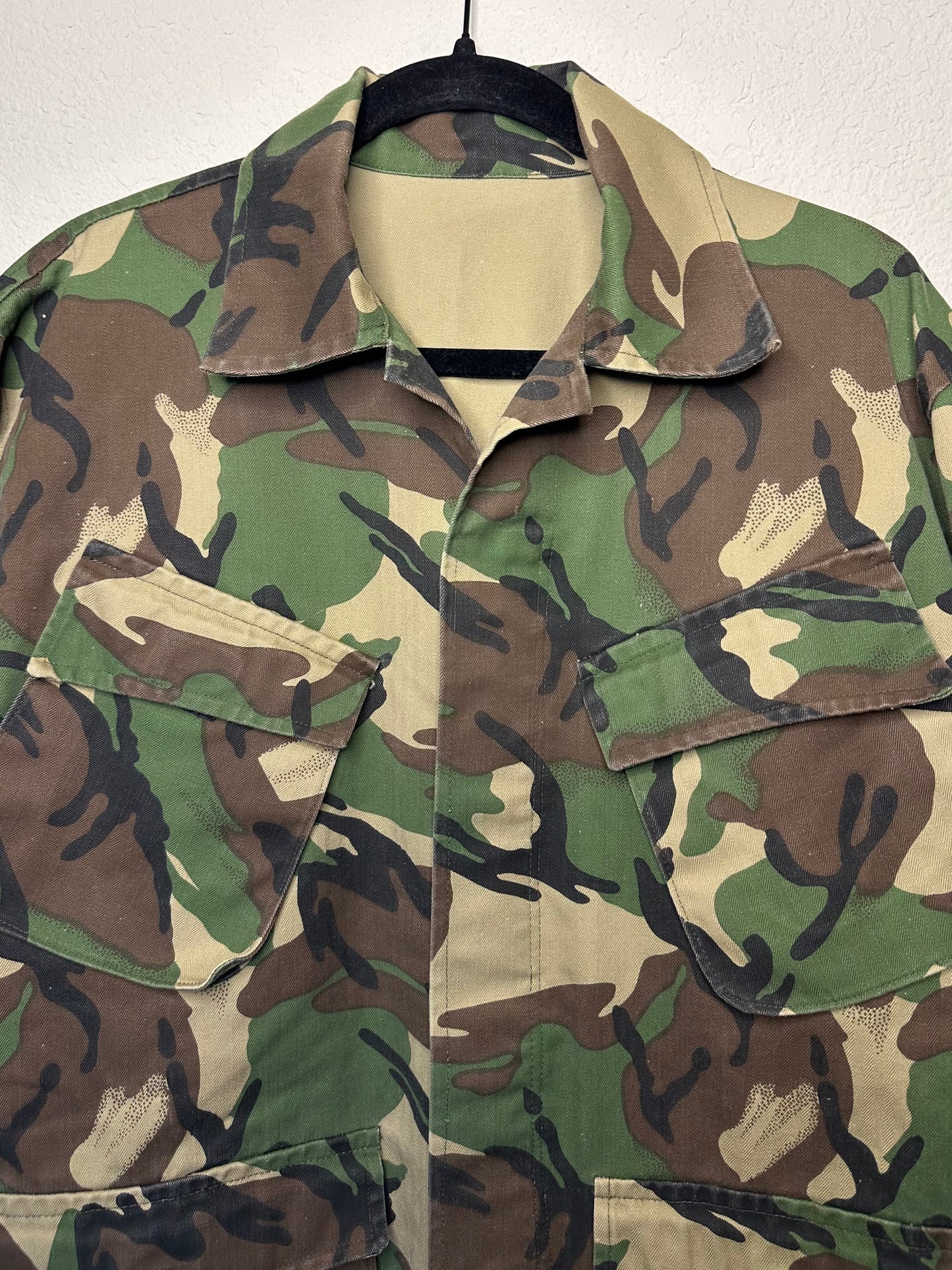 60’s HBT Herringbone Twill Cotton Camo Sporting Field Jacket (Unisex L)