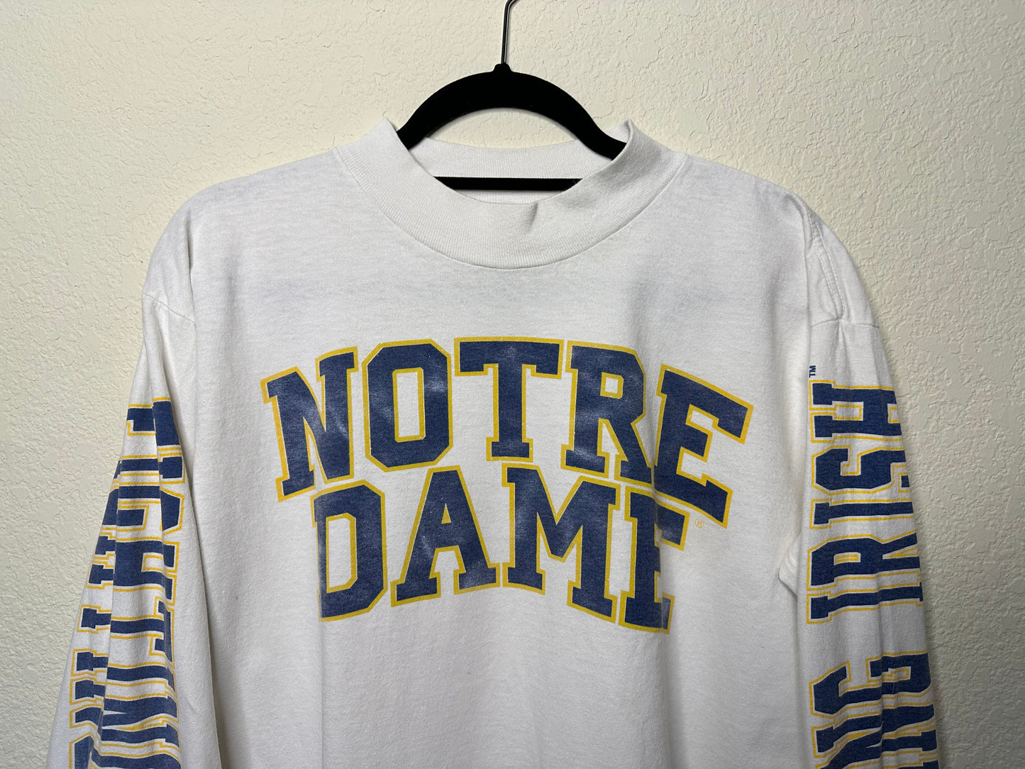 80’s Notre Dame Single Stitch Long Sleeve Tee (Unisex L)