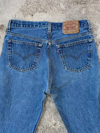 90’s Levi’s 501xx STF Raw Denim USA Jeans (Men’s 31x30 / Women’s 29)