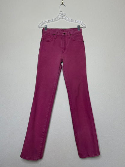 90’s Wrangler Slim Fit Mid-Rise Pink Western USA Jeans (26x32 / Modern 0)