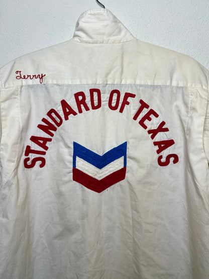 50’s Custom Standard of Texas Oil Chainstitch Pima Cotton Bowling Shirt (Unisex M)