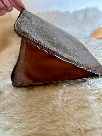 70’s Louis Vuitton Monogram Poche GM Document Case