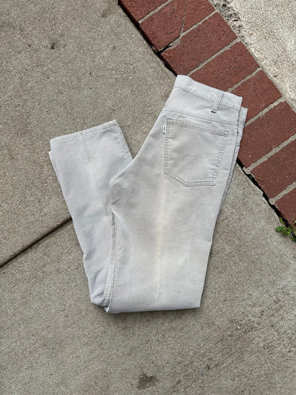 80’s Levi’s 519 “Californian” Corduroy White Tab Pants (Men’s 32/ Women’s 30)