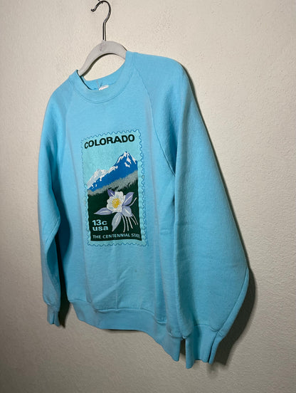 80’s Colorado Stamp Raglan USA Sweatshirt (Unisex L)