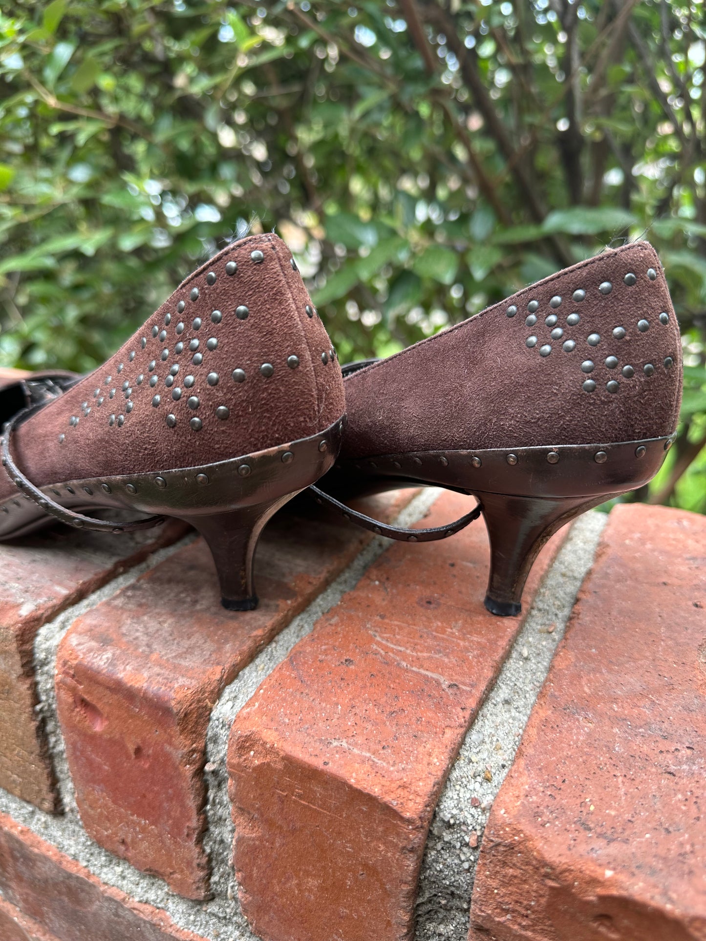 Vintage FENDI Studded Kitten Heels (8.5)