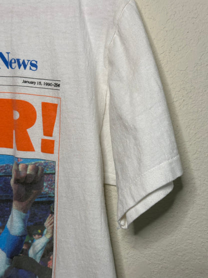 RARE 90’s John Elway Broncos Headline News Single Stitch Tee (Unisex  L)