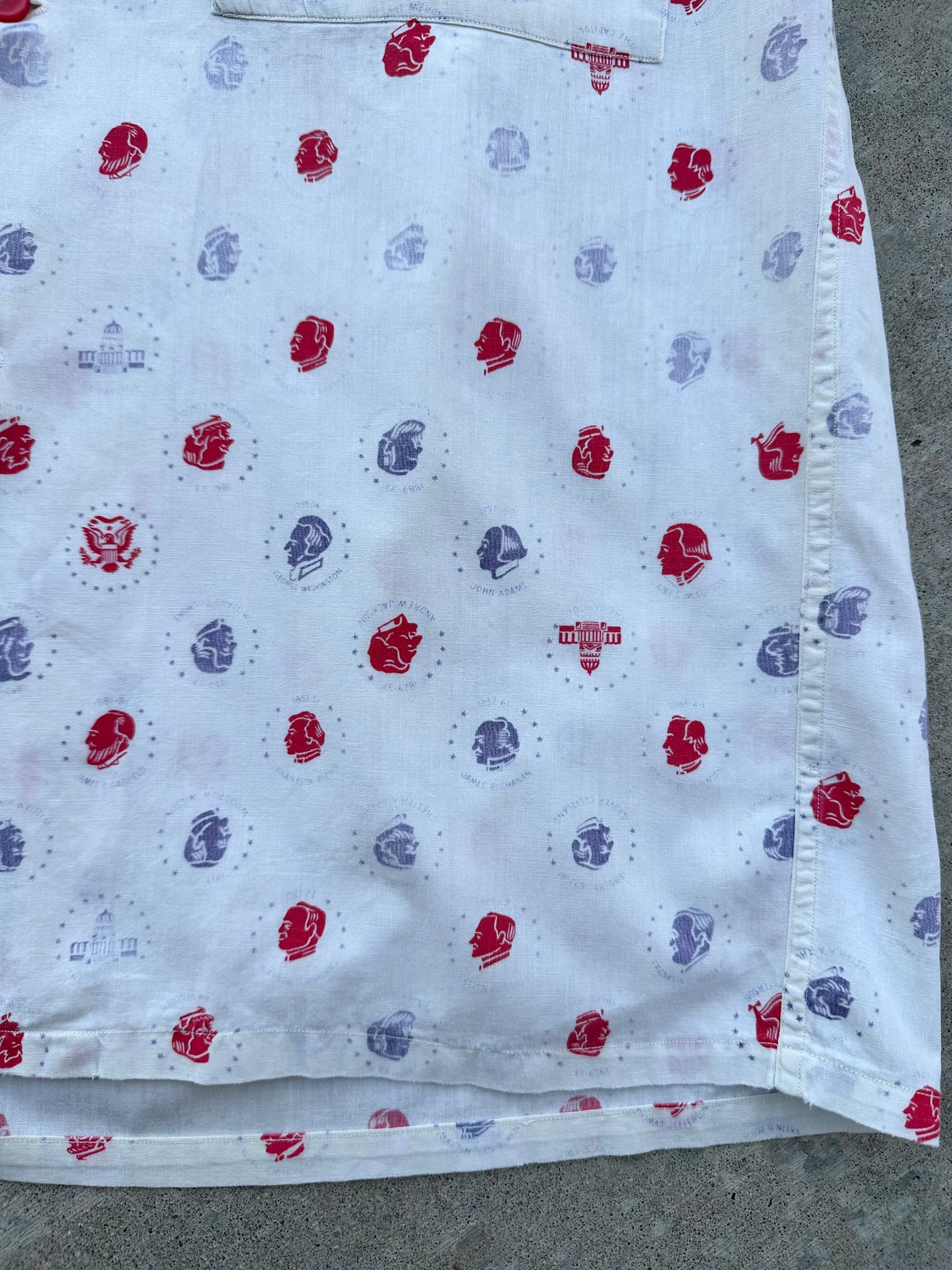 50’s US Presidents Printed Cotton Novelty Shirt (Unisex M)