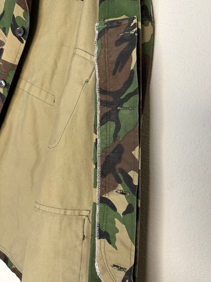 60’s HBT Herringbone Twill Cotton Camo Sporting Field Jacket (Unisex L)