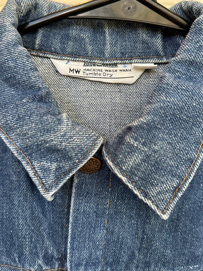 70’s Selvedge Denim Jacket w/ Hand Embroidered Patchwork